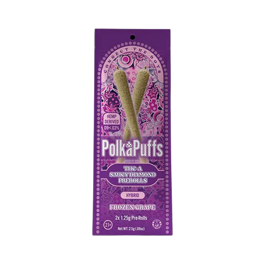 Polka Puff | Saucy Diamond THCa Pre Rolls: 2x 1.25g