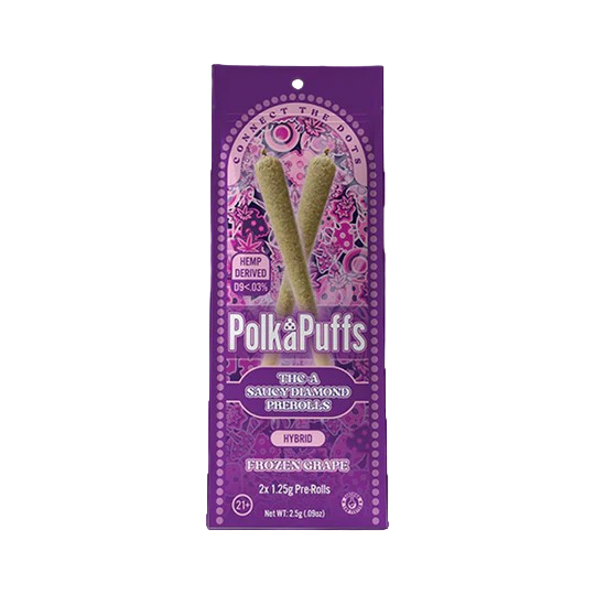 Polka Puff | Saucy Diamond THCa Pre Rolls: 2x 1.25g