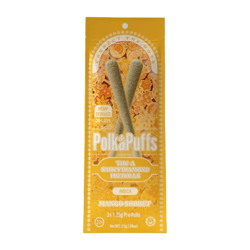 Polka Puff | Saucy Diamond THCa Pre Rolls: 2x 1.25g