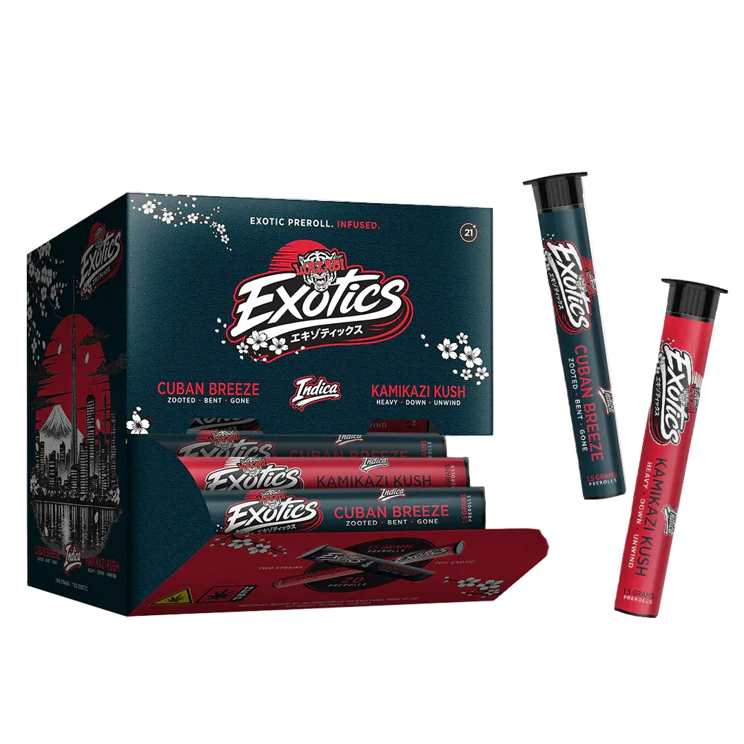 Wazabi Exotics D9 THC/CBD Pre- roll (2 ct) 3 g