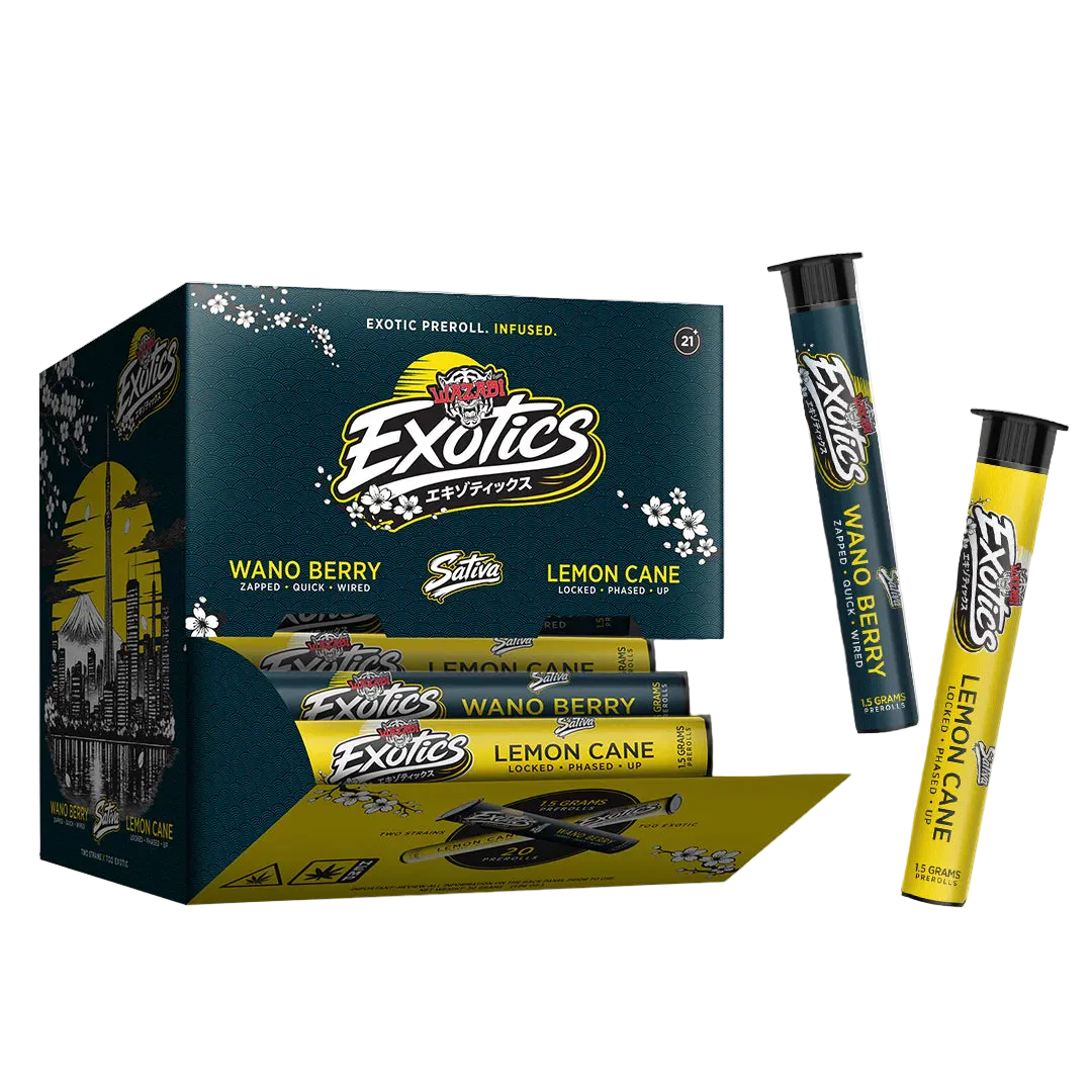Wazabi Exotics D9 THC/CBD Pre- roll (2 ct) 3 g