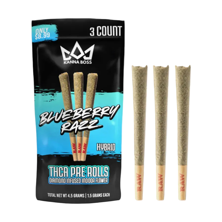 Kanna Boss| Diamond Infused THC-A Pre-Rolls(3ct)4.5g