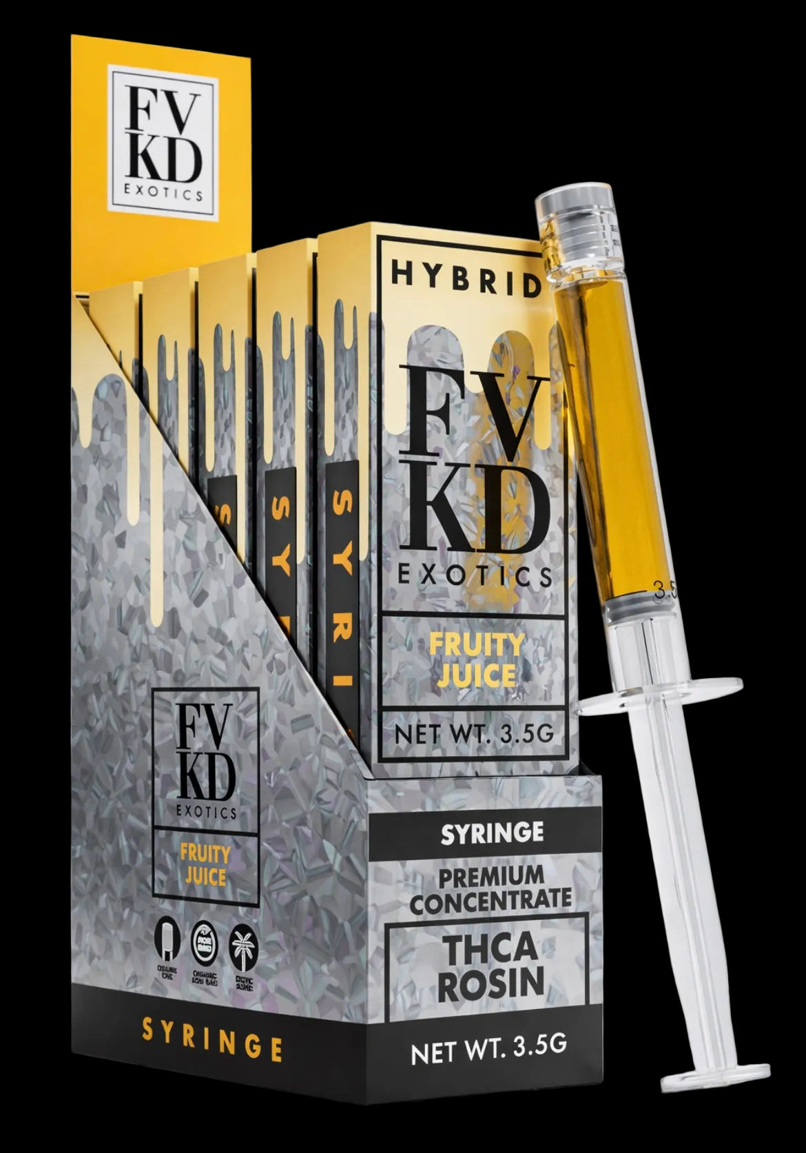 FVKD Exotics Premium Concentrate THC-A Rosin Syringe 3.5g