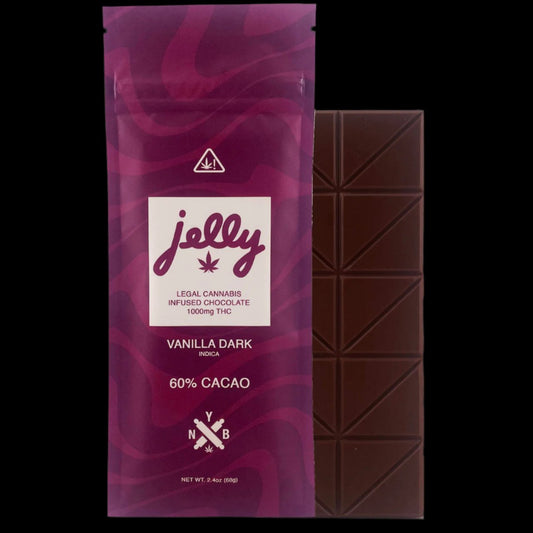 Jelly THC-A Infused Chocolate Bars | 1000mg| Vanilla Dark: Indica