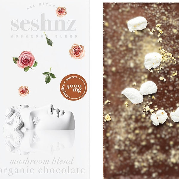 Seshnz Organic Chocolate Mushroom Blend Bar | Onelove Arcadia Smoke Shop Seshnz Organic Chocolate Mushroom Blend Bar | Onelove Arcadia Smoke Shop