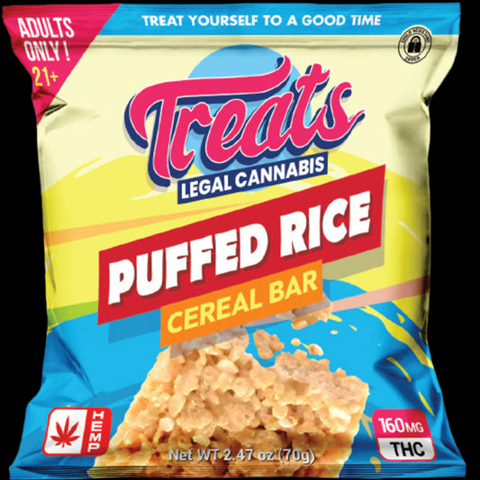 Treats Delta 9 THC Cereal Bar Puffed Rice 160mg THC-A