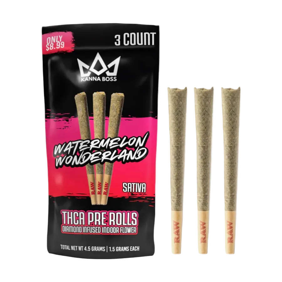 Kanna Boss| Diamond Infused THC-A Pre-Rolls(3ct)4.5g